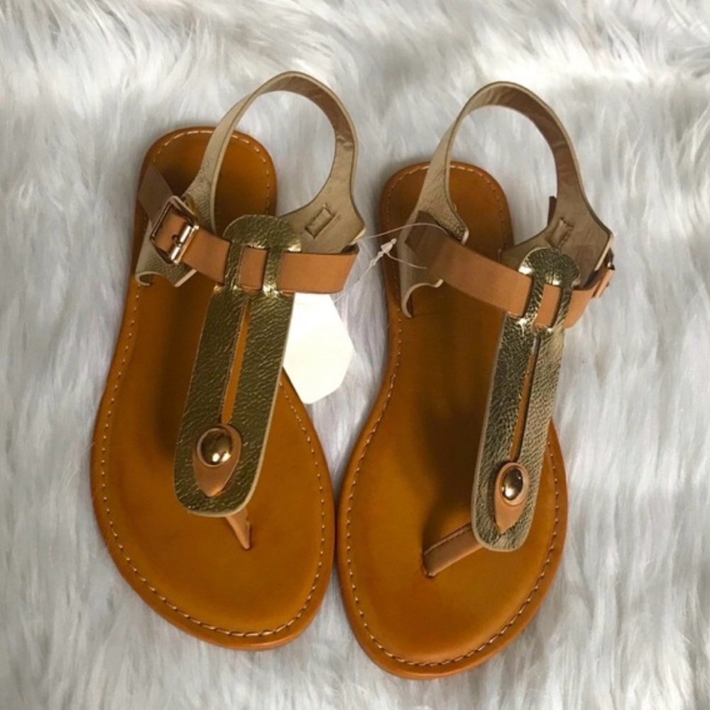 Black and Gold and Cheetah print Sandals